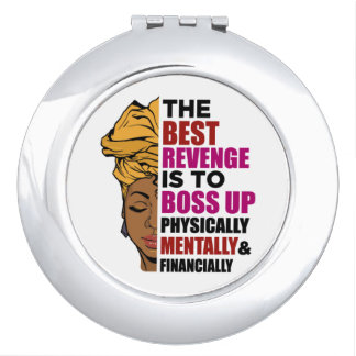 Black women African American melanin women sista Compact Mirror