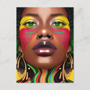 Black women African American melanin women sista Postcard