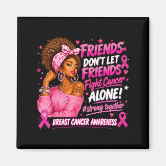 Black Women African Pink Breast Cancer Awareness Magnet