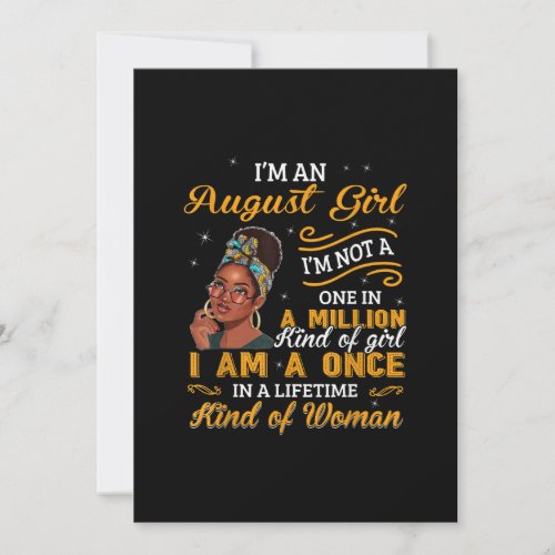 Black Women August Birthday Gifts Im A Leo Queen Holiday Card