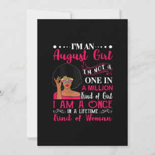 Black Women August Birthday Gifts Im A Leo Queen Holiday Card