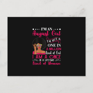 Black Women August Birthday Gifts Im A Leo Queen Holiday Postcard