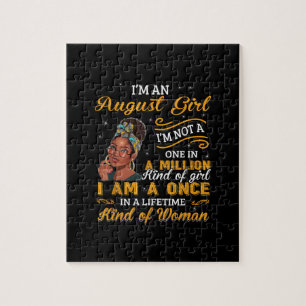 Black Women August Birthday Gifts Im A Leo Queen Jigsaw Puzzle