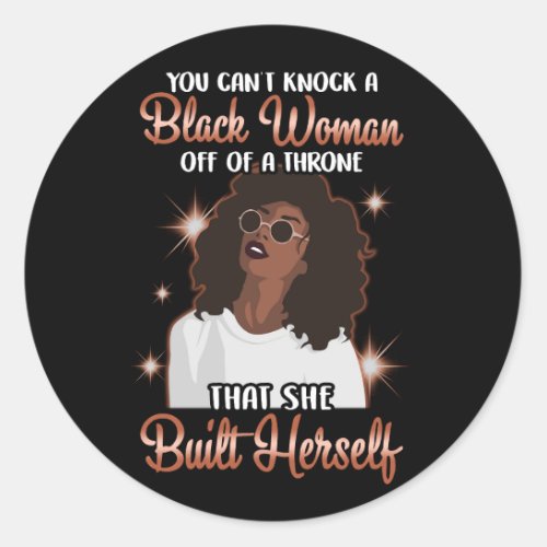 Black Women Black History Month Classic Round Sticker