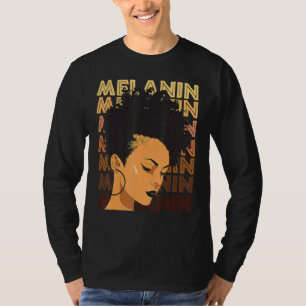 Black Women Black Queen Afro Melanin Black History T-Shirt