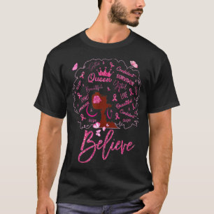 Black Women Breast Cancer Warrior Awareness Suppor T-Shirt