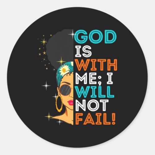 Black Women Christian Bible Scripture Psalm 445 Lu Classic Round Sticker