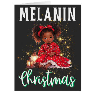 Black women Christmas melanin sista Xmas Sistas Cards