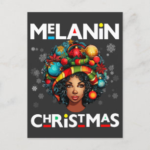 Black women Christmas melanin sista Xmas Sistas Postcard