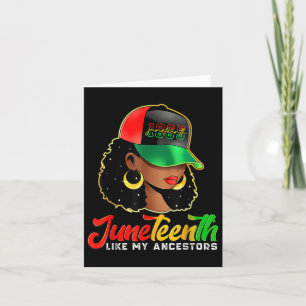 Black Women Freedom 1865 Juneteenth Like My Ancest Card