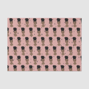 Black Women, Gold Shades, Black Dots, Blush Pink Tissue Paper