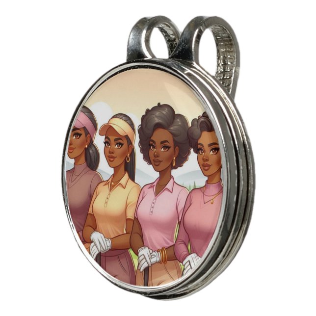Black Women Golfing Hat Clip (3/4)
