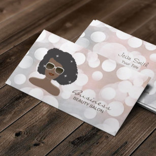 Black Women in Sunglasses Beauty Salon Business Card