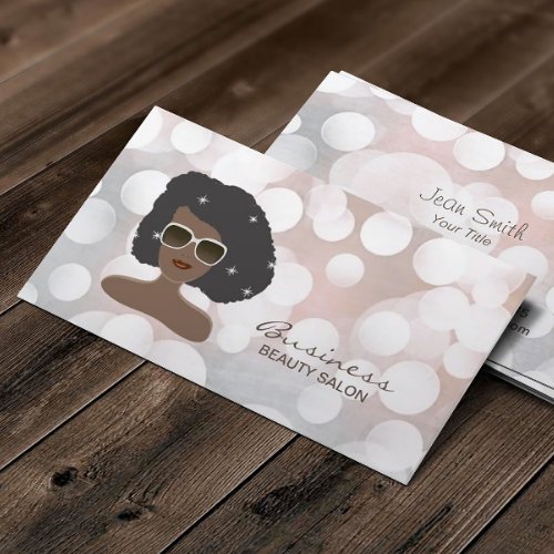 Black Women in Sunglasses Beauty Salon Business Card