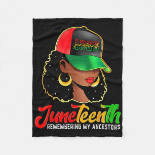 Black Women Juneteenth Remembering My Ancestors 1 Fleece Blanket