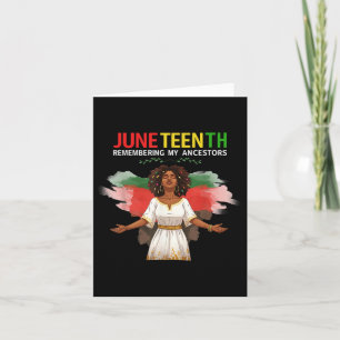 Black Women Juneteenth Remembering My Ancestors Gr Card