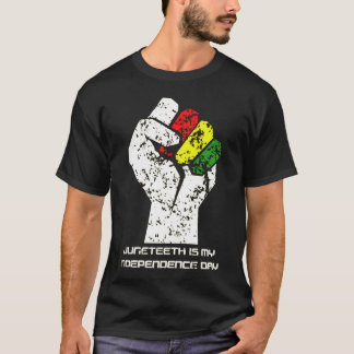 Black Women Natural Hair Afro Word Art Juneteenth T-Shirt