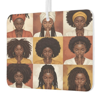 Black Women Praying Air Freshener