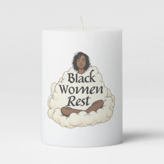 Black Women Rest Pillar Candle