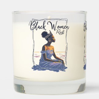 Black Women REST Scented Candle