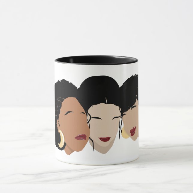 Black Women, Sister Friends Mug (Center)