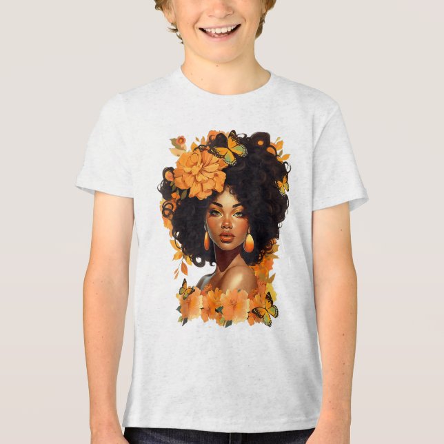 Black Women Unapologetically Juneteenth Black Hist Tri-Blend Shirt (Front)