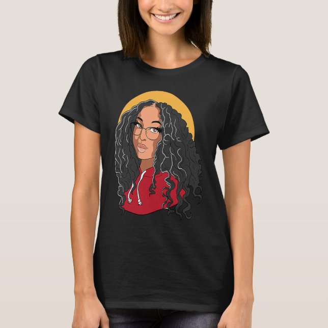 Black Women Urban Girl Genius T-Shirt (Front)