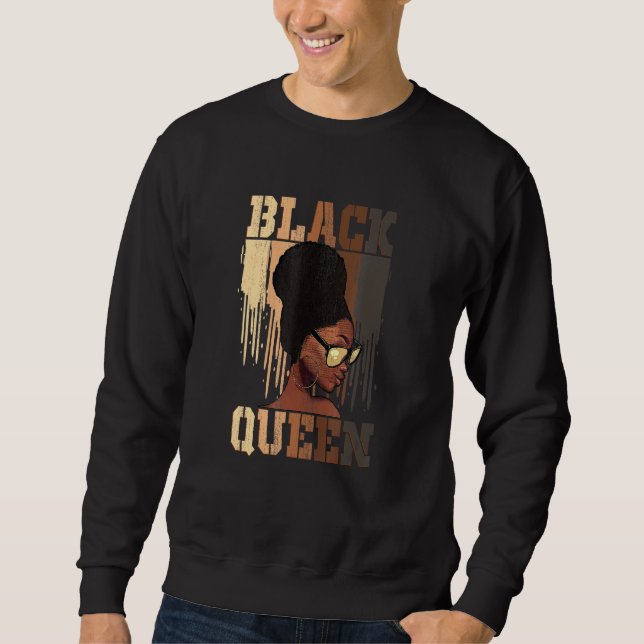 Black Womens African African American Natural Blac Sweatshirt (Front)