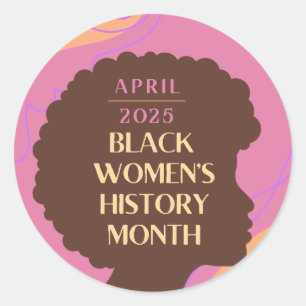 Black Women's History Month Classic Round Sticker