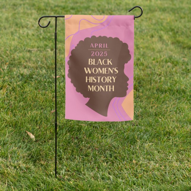 Black Women's History Month Garden Flag (In SItu)