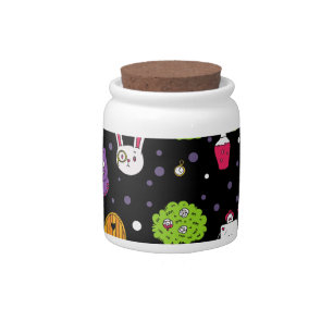 black Wonderland Candy Jar