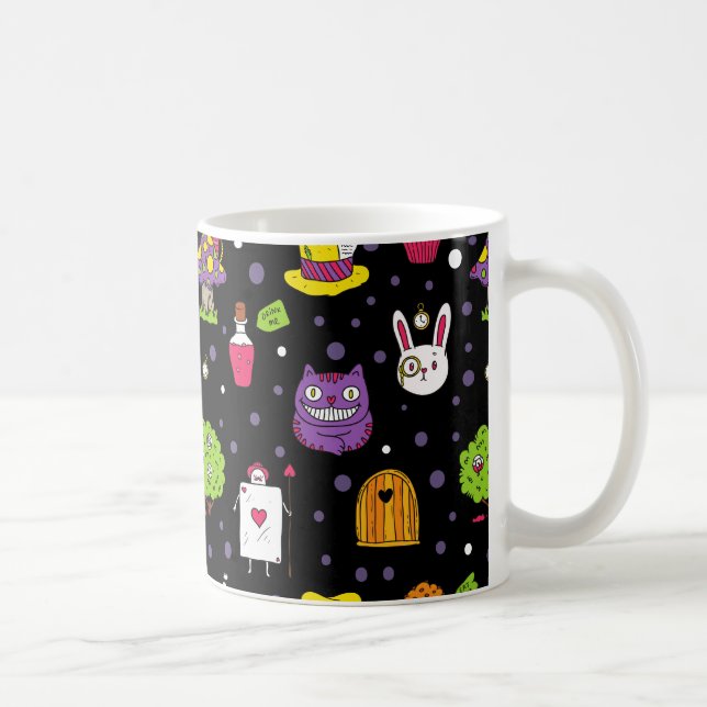 black Wonderland Coffee Mug (Right)
