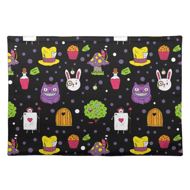 black Wonderland Placemat (Front)