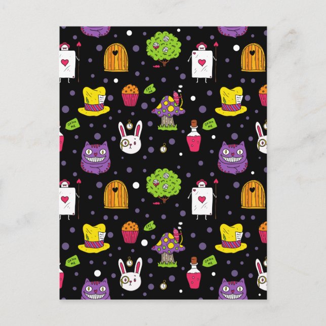 black Wonderland Postcard (Front)