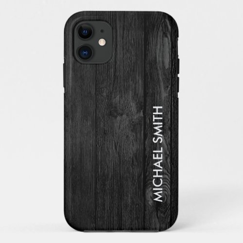 Black Wood iPhone 11 Case