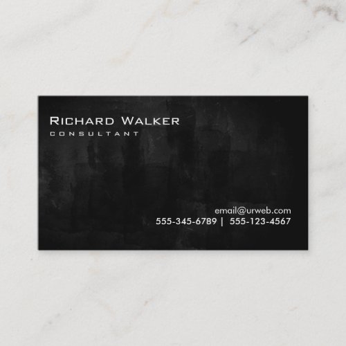 Black Wood Chalkboard Professional Retro Cool Business Card