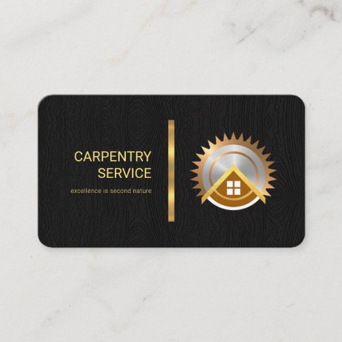Black Wood Electric Home Saw Business Card