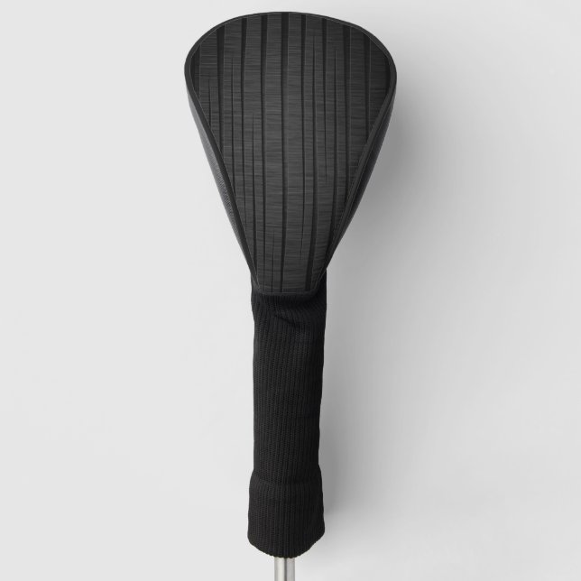 Black Wood Golf Head Cover – Retro Elegance (Front)