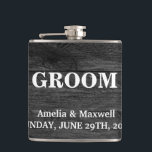 Black Wood Groomsman Flask<br><div class="desc">This is Black Chalkboard Groomsman Modern Flask.  This flask feature is a Black Chalkboard background. It is Fully customizable. It is a unique gift that's perfect for weddings,  birthdays,  and special events.</div>