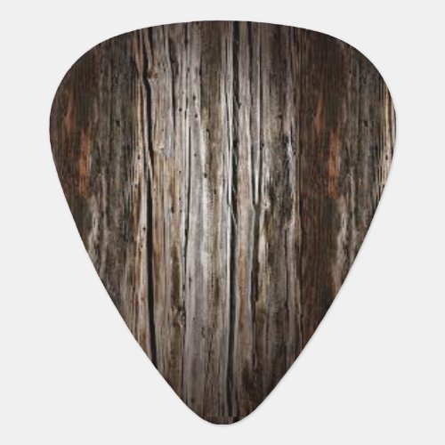 Black wood guitar pick
