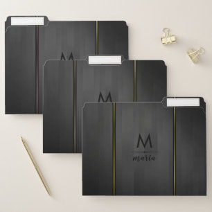 Black Wood Planks pattern File Folder