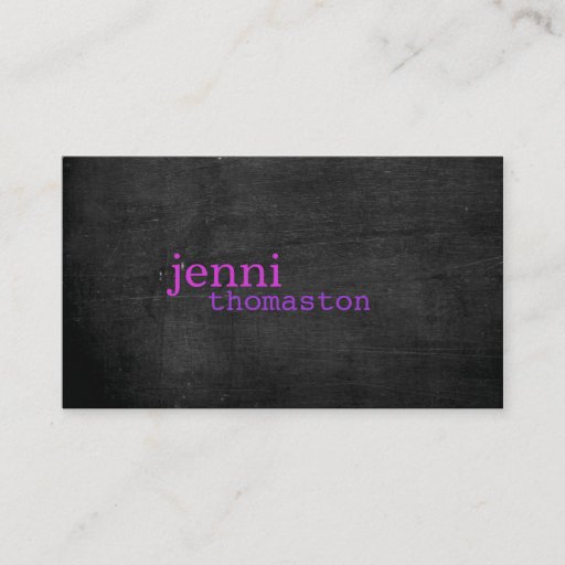 Customizable Black Wood Purple Typography Business Card