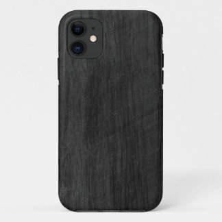 Black Wood Texture iPhone 11 Case