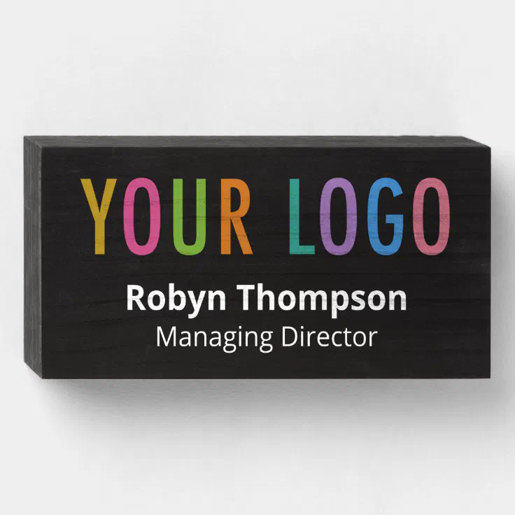 Black Wooden Name Plate for Office Door or Wall Wooden Box Sign Zazzle