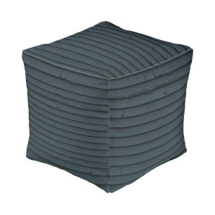 Black Wooden Planks Pouf