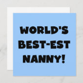 Black World's Best-est Nanny T-shirts and Gifts (Front/Back)