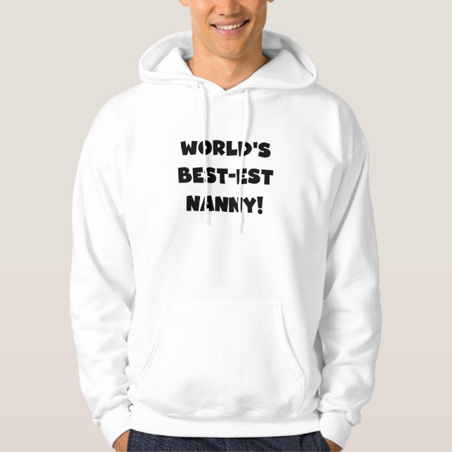 Black World's Best-est Nanny T-shirts and Gifts (Front)