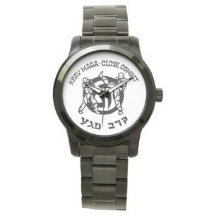Black wristwatch unisex - Krav Maga