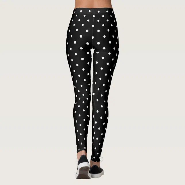Yoke Band Legging in Black & White Dot main image 0