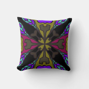  Black X Throw Pillow  